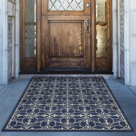 Homeroots 5 ft. 3 in. x 7 ft. 7 in. UV-Treated Polypropylene Denim Area Rug 354072